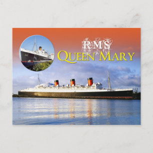 Cartão Postal RMS Queen Mary