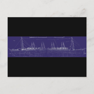 Cartão Postal RMS Titanic Original Blueprint, Avançado para Cor