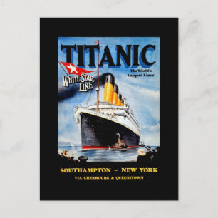 Cartão Postal RMS Titanic Viagem Ad