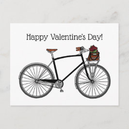 Cartão Postal Road Bike Happy Dia de os namorados_White