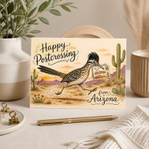 Roadrunner Happy Postcrossing do Arizona