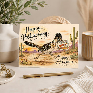 Cartão Postal Roadrunner Happy Postcrossing do Arizona