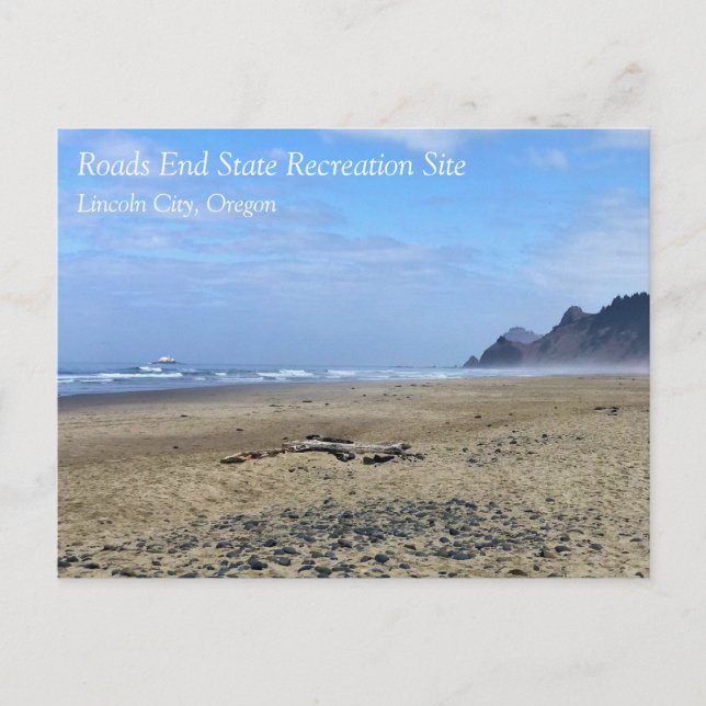 Cartão Postal Roads End, Lincoln City, Oregon (Frente)