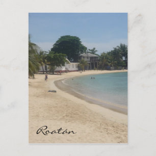 Cartão Postal roatán sandy Beach