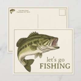 Cartão Postal Róbalo Vamos Pescar Personalizado