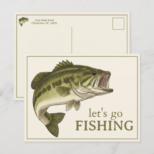 Cartão Postal Róbalo Vamos Pescar Personalizado