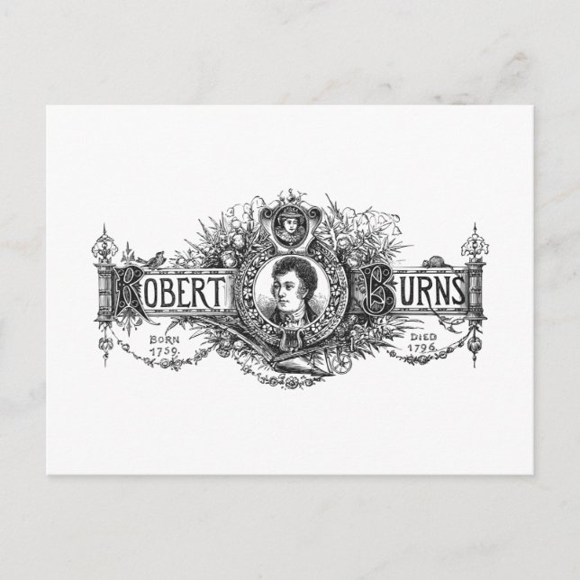 Cartão Postal Robert Burns - Poeta e lirista escocês, Escócia (Frente)