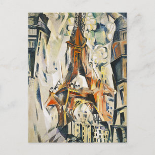 Cartão Postal Robert Delaunay Eiffel Tower Postcard