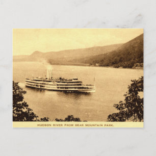 Cartão Postal Robert Fulton Hudson River Bear Mountain Park NY