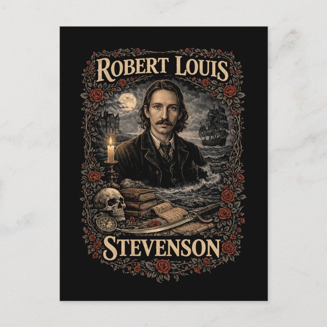 Cartão Postal Robert Louis Stevenson (Frente)
