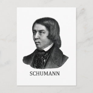 Cartão Postal Robert Schumann, preto