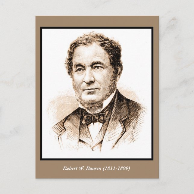 Cartão Postal Robert Wilhelm Bunsen (Frente)