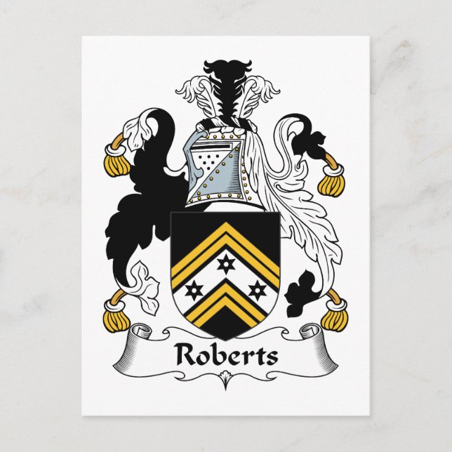 Cartão Postal Roberts Family Crest (Frente)