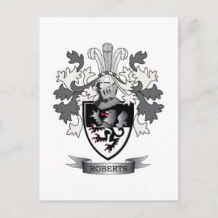 Cartão Postal Roberts Family Crest Casaco de Armas