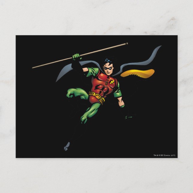 Cartão Postal Robin com Funcionarios (Frente)