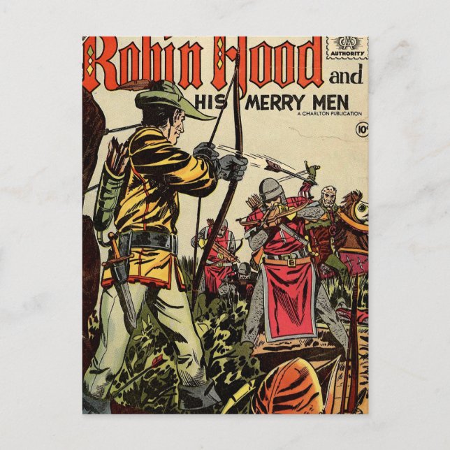 Cartão Postal Robin Hood Comic Book (Frente)