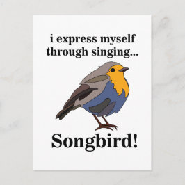 Cartão Postal Robin Redbreast Songbird