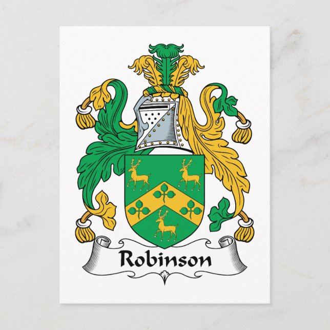 Cartão Postal Robinson Family Crest (Frente)