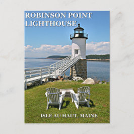 Cartão Postal Robinson Point Lighthouse, Cartão-postal Maine