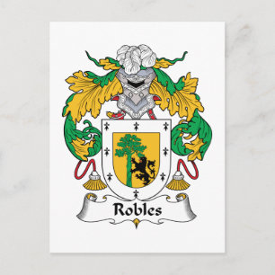 Cartão Postal Robles Family Crest