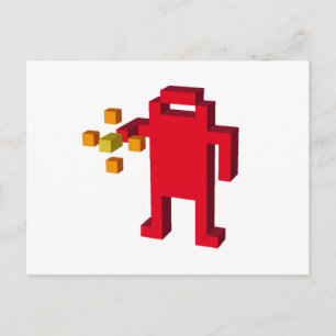 Cartão Postal robô atirador