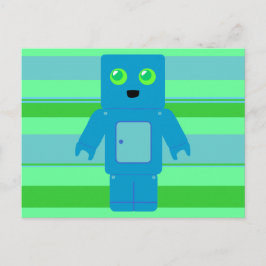 Cartão Postal Robô Azul