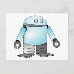 Cartão Postal Robô Cartoon
