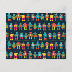 Cartão Postal Robô colorido dos miúdos
