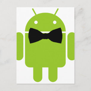 Cartão Postal Robô de Androide Verde Atyre Formal