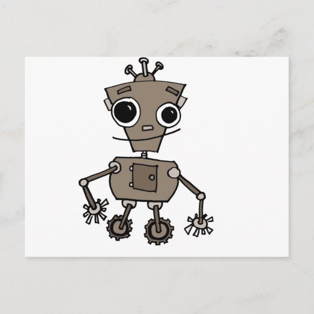 Cartão Postal Robô Feliz (Frente)
