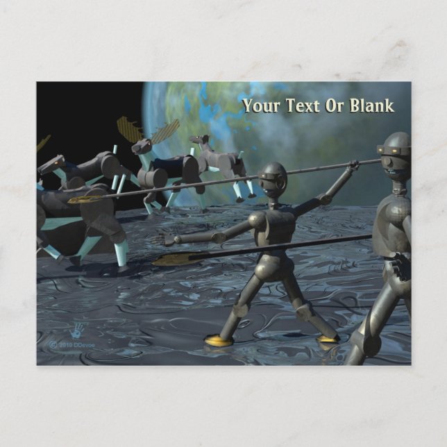 Cartão Postal Robôs da Idade do Bronze (Frente)