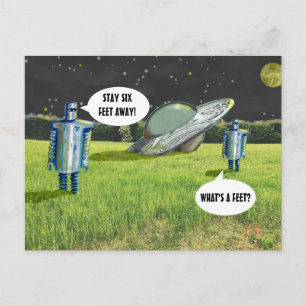 Cartão Postal ROBÔS DE QUARENTENA A SEIS PÉS by Jetpackcorps