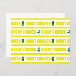 Cartão Postal Robot Chicken Stripe Pattern