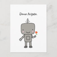 Robot Obrigado Domo Arigato Cute Engraçado Geek
