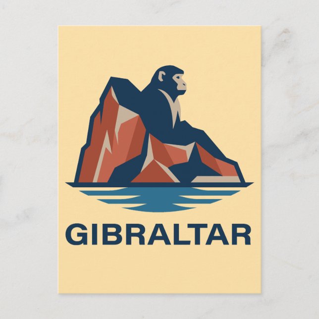 Cartão Postal Rocha de Gibraltar (Frente)