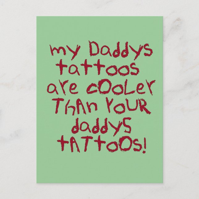 Cartão Postal Rocha dos tatuagens de Daddys (Frente)