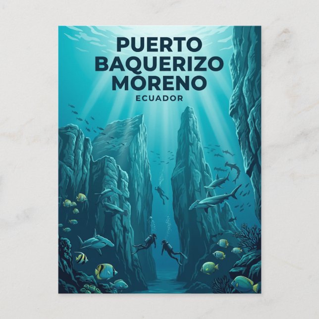 Cartão Postal Rocha Kicker, Ilhas Galápagos Equador (Frente)