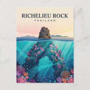 Cartão Postal Rocha Richelieu Tailândia