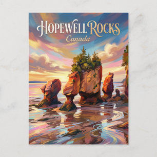 Cartão Postal Rochas Hopewell Canadá