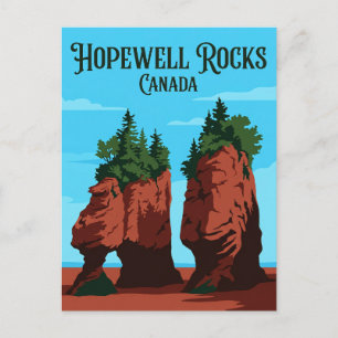 Cartão Postal Rochas Hopewell Canadá