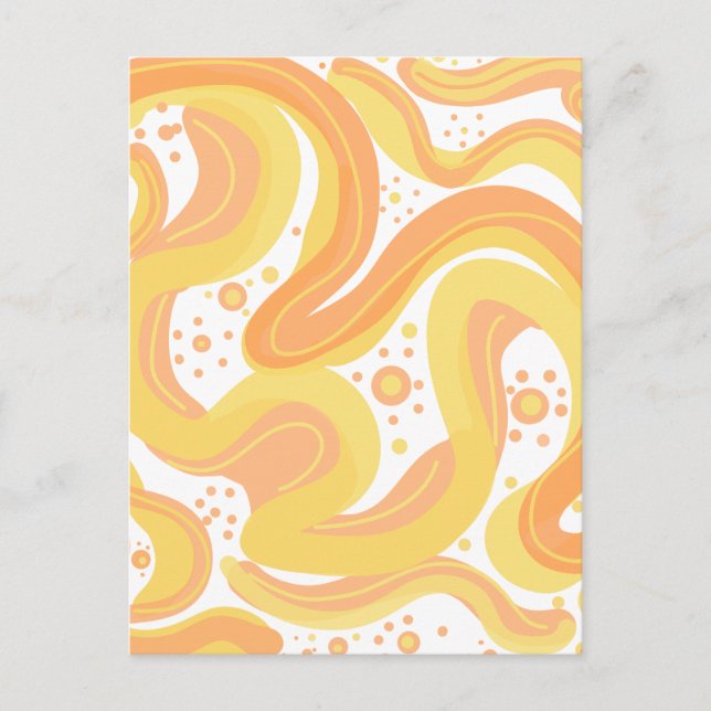 Cartão Postal Rochas Laranja E Amarelo Com Pontos (Frente)