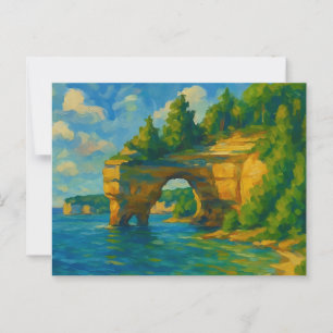 Cartão Postal Rochas Pintadas Michigan