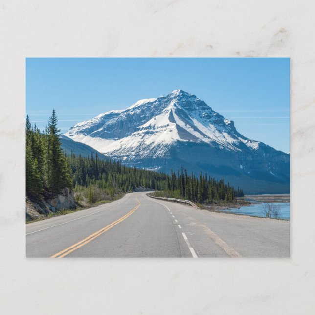 Cartão Postal Rochedo Canadense - Rodovia Icefields Parkway 93 (Frente)