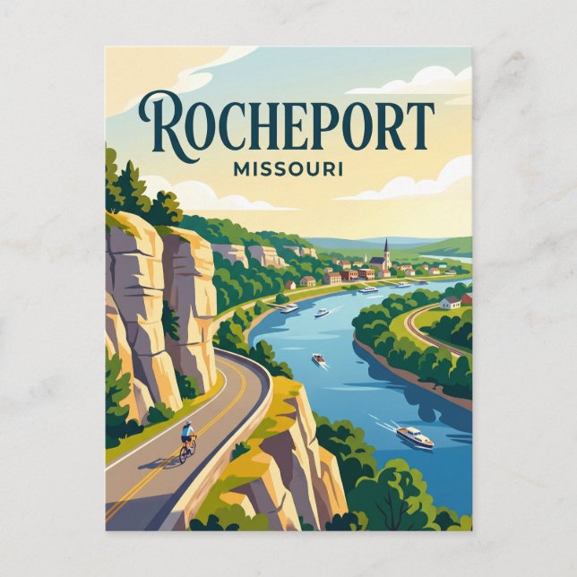 Cartão Postal Rocheport Missouri (Frente)