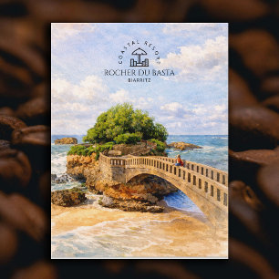 Cartão Postal Rocher Du Basta, Resort Costeiro Biarritz   Elegan