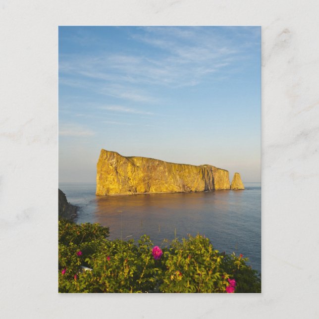 Cartão Postal Rocher Perce (Perce Rock), Quebec, Canadá. (Frente)