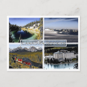Cartão Postal Rochosas Canadenses - Canadá - Mosaico -
