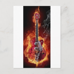 Cartão Postal Rock and roll   guitarra