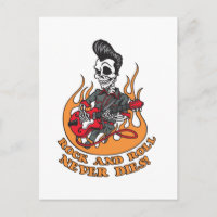 Rock And Roll Nunca Morre Esqueleto Guitarra
