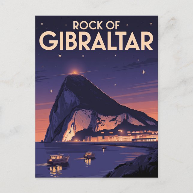 Cartão Postal Rock de Gibraltar (Frente)